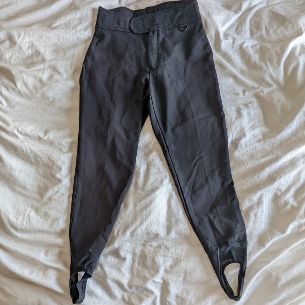 Vintage LL Bean Schoeller Snow Ski Pants Black Size 4 - Picture 2 of 11